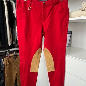 Ralph Lauren Red Twill Jodhpurs Size 12 - Never worn